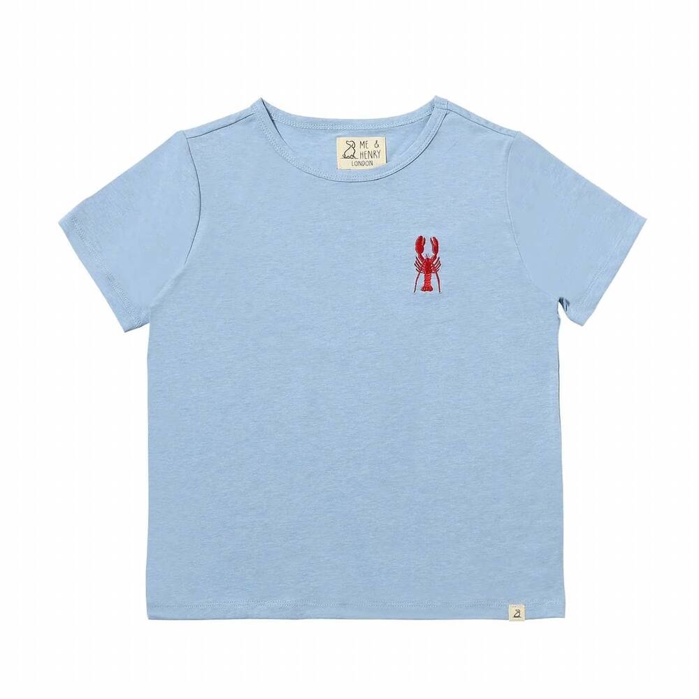 NEW ME & HENRY kid's marine embroidered tee in blue